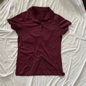 Women's Burgundy Polo Shirt